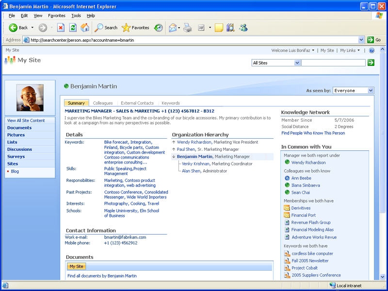sharepoint knowledge network for moss 2007 sharepoint 2007